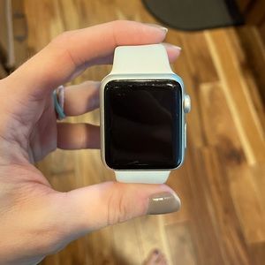 Apple Watch Series 1 with White Sport Band